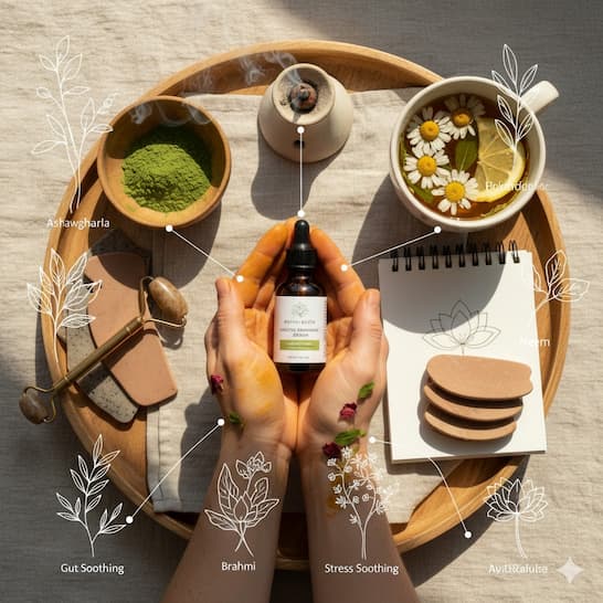 Botani Bestie holistic products showing a balance of mind, body, and skin.